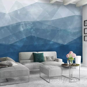 Abstract Soft Geometric Triangle Mediterranean Removable Wallpaper