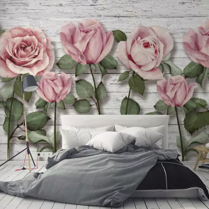 3D English Roses Floral Removable Wallpaper