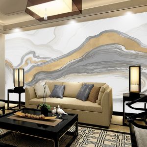 Gold Color Smoke Soft Gray Lines Wallpaper