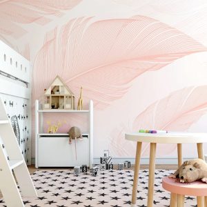Banana Leaf Palm Pink Modern Design Removable Wallpaper