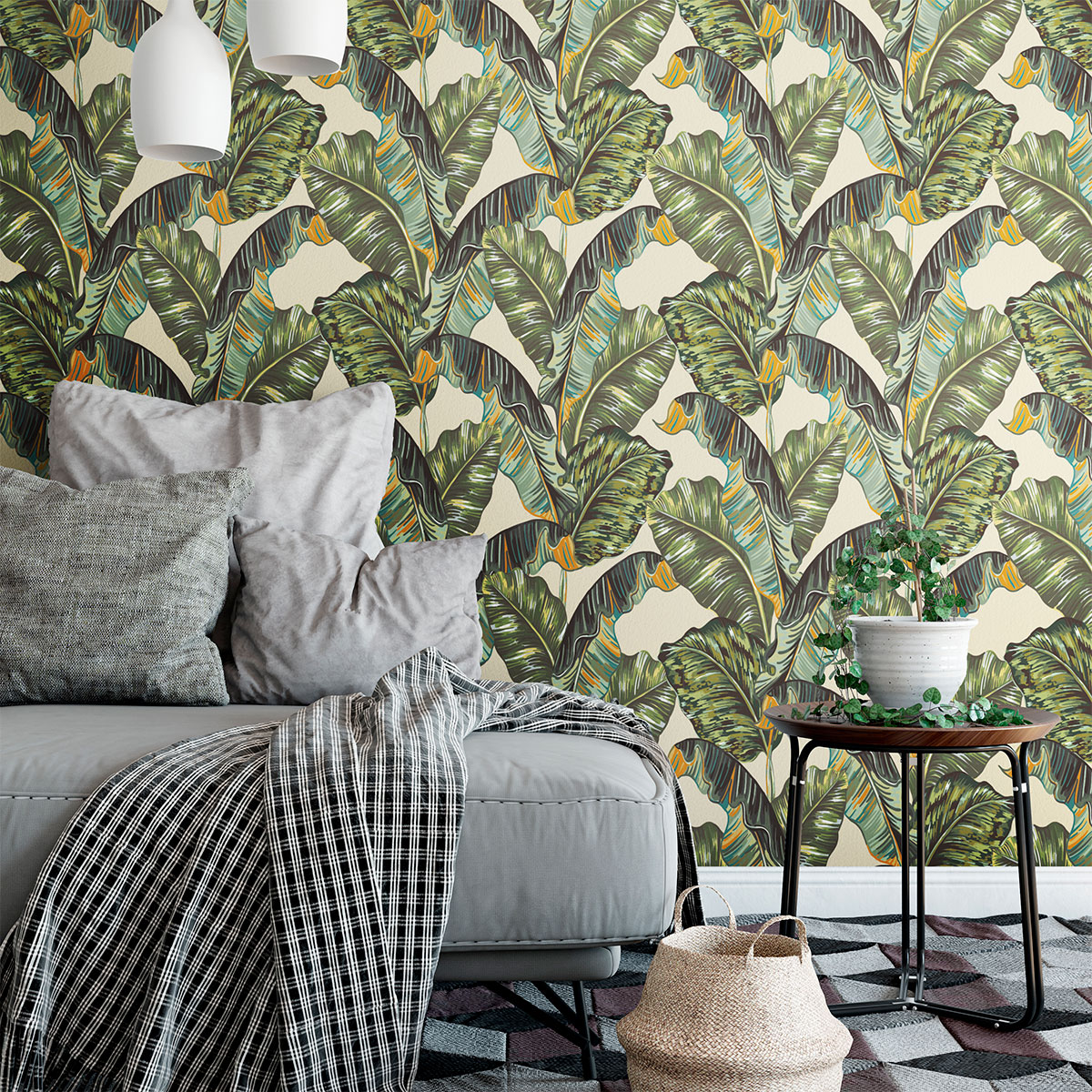 Vintage Banana Leaves Nostalgic Removable Wallpaper 4 Vintage Banana Leaves Nostalgic Removable Wallpaper
