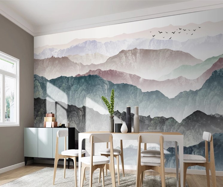 Landspace Mountains Artistic Design Removable Wallpaper 5 Landspace Mountains Artistic Design Removable Wallpaper