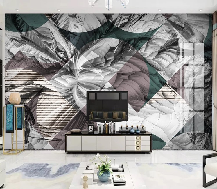 Abstract Square Design Gray White Background Removable Wallpaper 3 Abstract Square Design Gray White Background Removable Wallpaper