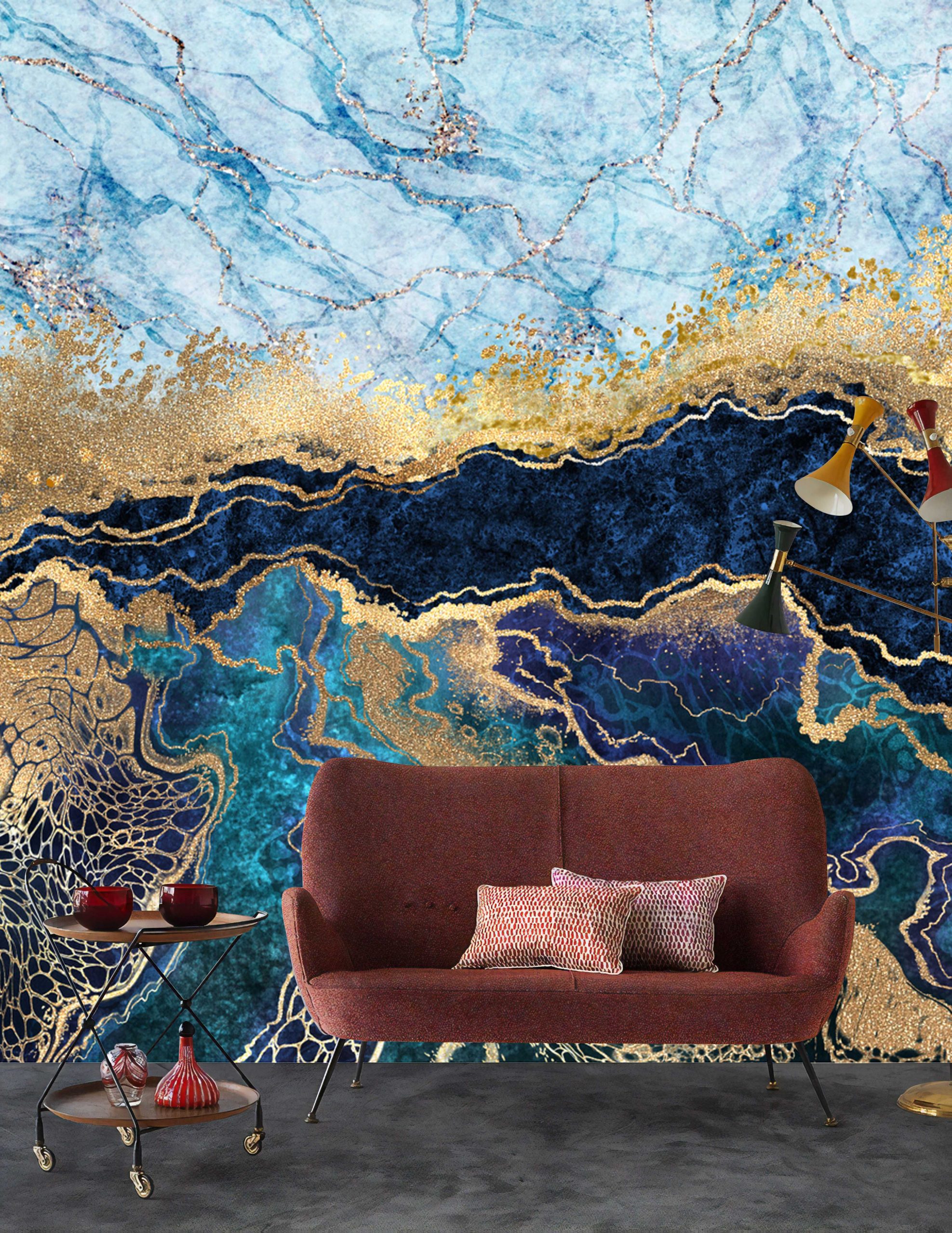 Modern Design Marble Abstract Removable Wallpaper 5 Modern Design Marble Abstract Removable Wallpaper