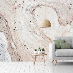 Beige Of White Crack Marble Abstract Removable Wallpaper