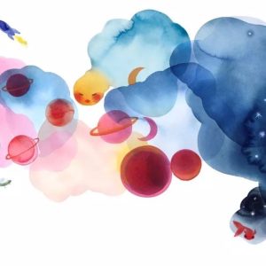 Colorful Brushes Watercolor Paint Removable Wallpaper