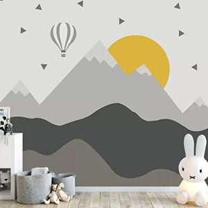 Hot Air Balloon Kids Mountain Wallpaper
