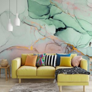 Abstract Colorful Ink Paint Removable Wallpaper