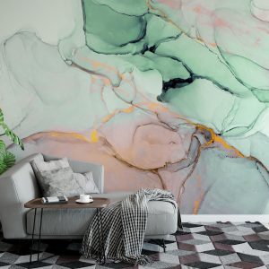 Abstract Colorful Ink Paint Removable Wallpaper
