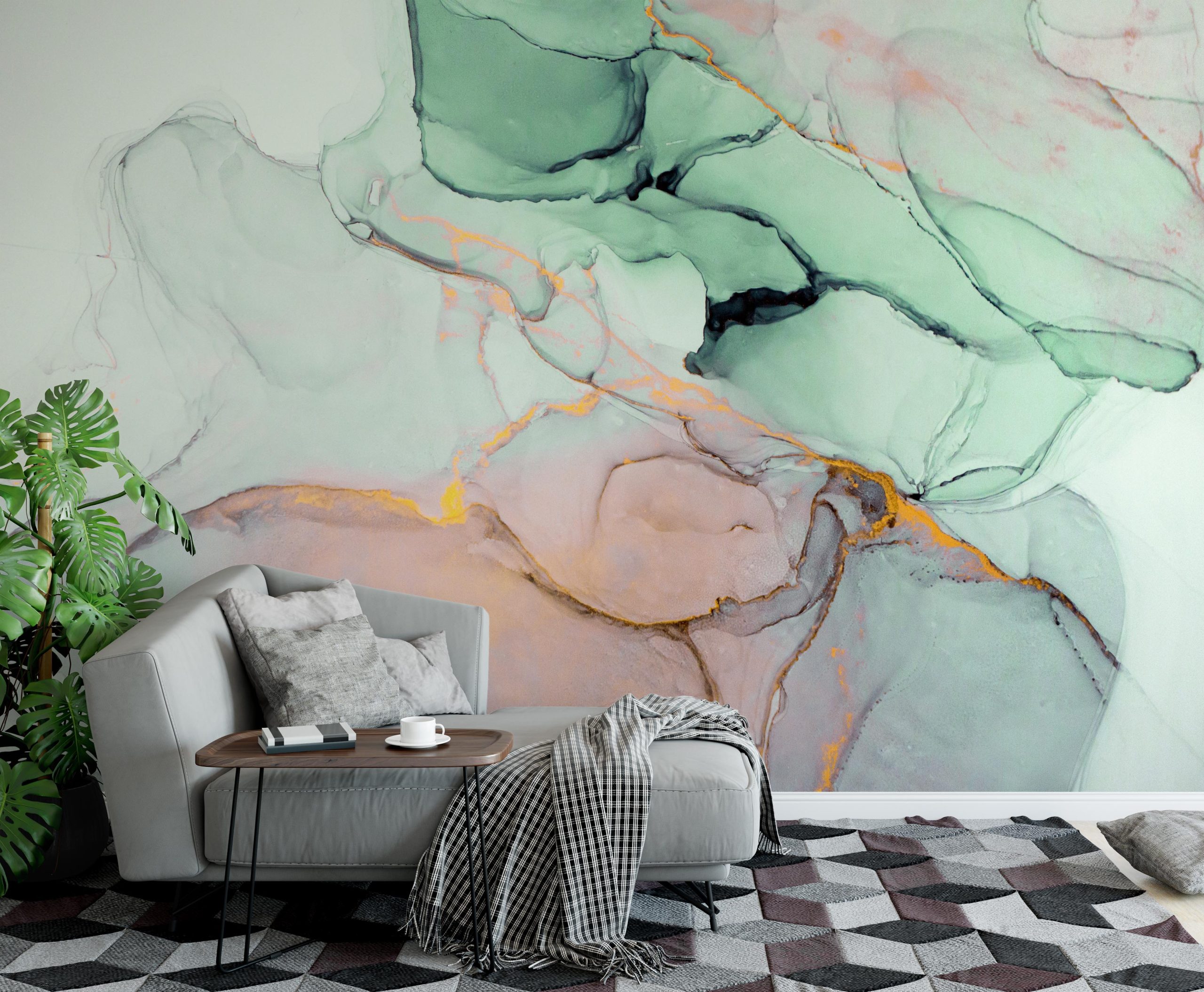 Abstract Colorful Ink Paint Removable Wallpaper 2 Abstract Colorful Ink Paint Removable Wallpaper