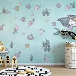 Mermaid Ariel Starfish Kids Wallpaper