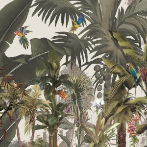 Tropical Exotic Jungle Leaf Exotic Removable Wallpaper