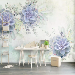 3D Soft Petal Vintage Flower Wallpaper