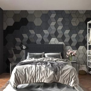 Dark and Light Color Cubes Geometric Shapes Decorative Removable Wallpaper
