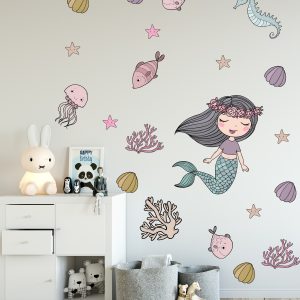 Mermaid Ariel Removable Wall Decal