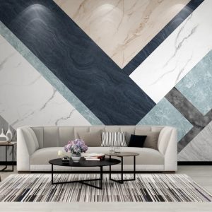 Marble Texture Geometric Design Luxury Scandinavian Design Removable Wallpaper