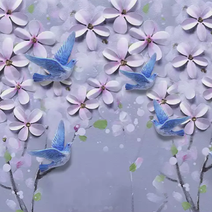3D Embossed Daisy Floral REMOVABLE Wallpaper