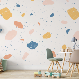 Colorful Venetian Terrazzo Imitation Pattern Stone Fragments Removable Wallpaper