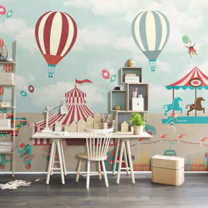 Red Circus Amusement Park Wallpaper