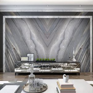 Modern Dark Marble Design Removable Wallpaper