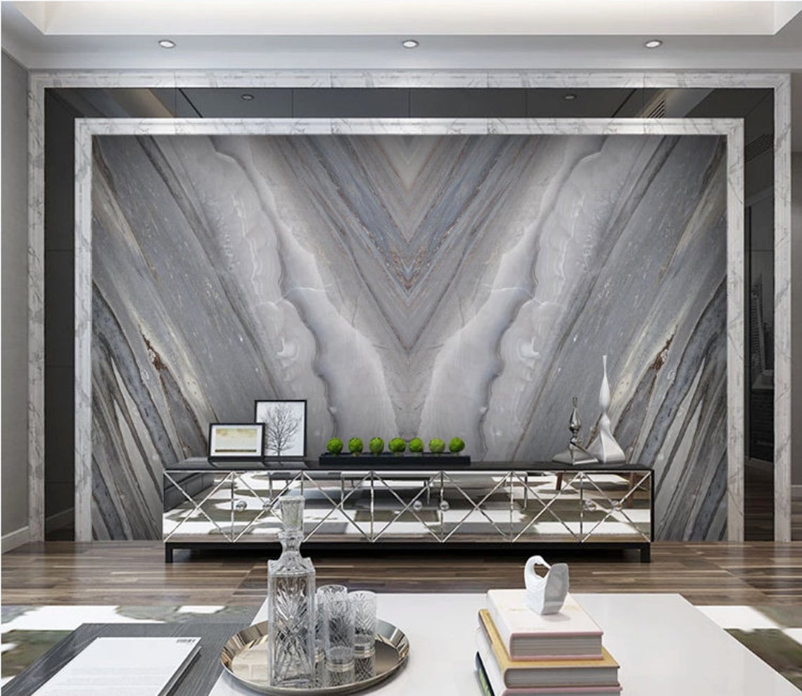 Modern Dark Marble Design Removable Wallpaper 1 Modern Dark Marble Design Removable Wallpaper