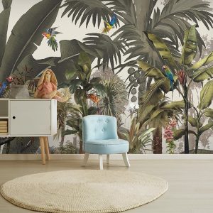 Tropical Exotic Jungle Leaf Exotic Removable Wallpaper