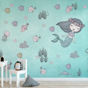 Mermaid Ariel Starfish Kids Wallpaper
