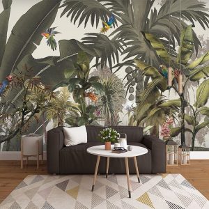 Tropical Exotic Jungle Leaf Exotic Removable Wallpaper