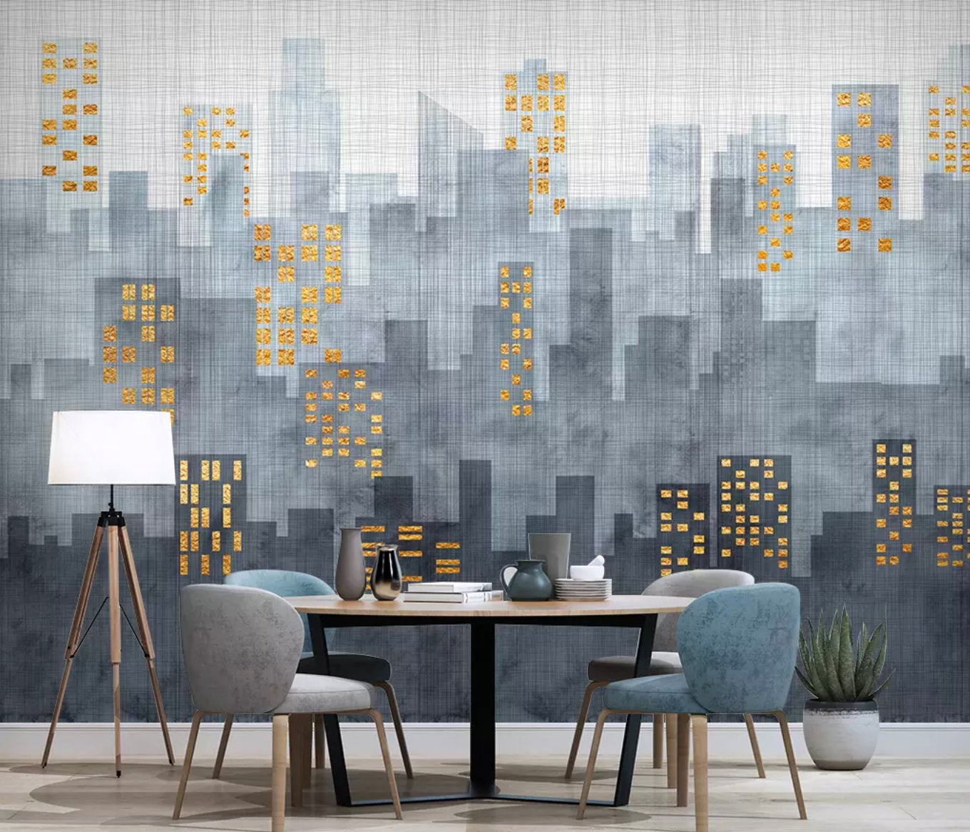 Modern Simple City Architecture Cityscape Removable Wallpaper 1 Modern Simple City Architecture Cityscape Removable Wallpaper