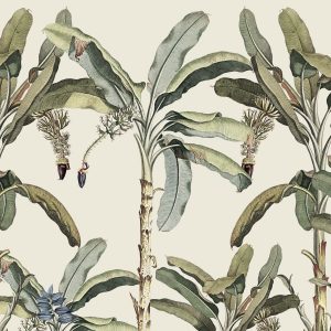 Floral Tropical Palm Trees Exotic Plant Removable Wallpaper