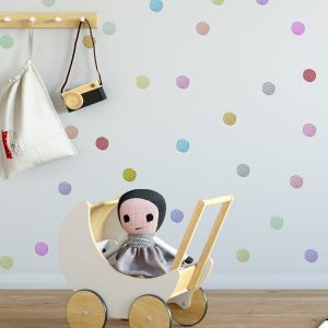 88 Pieces 2" Hand Drawing Colorful Polka Dots Wall Decal Set
