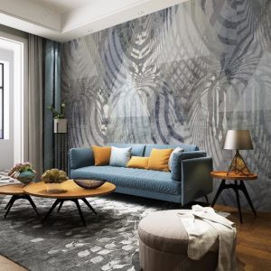 Abstract Sea Landspace Circle Background Scandinavian Design Removable Wallpaper