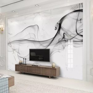 Dark Smokes Marble Pattern Modern Removable Wallpaper