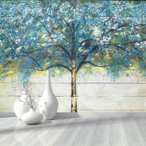 Oil painting Colorful Tree and Branches Removable Wallpaper