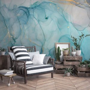 Abstract Illustration Ink Paint Rhino Oil Painting Removable Wallpaper