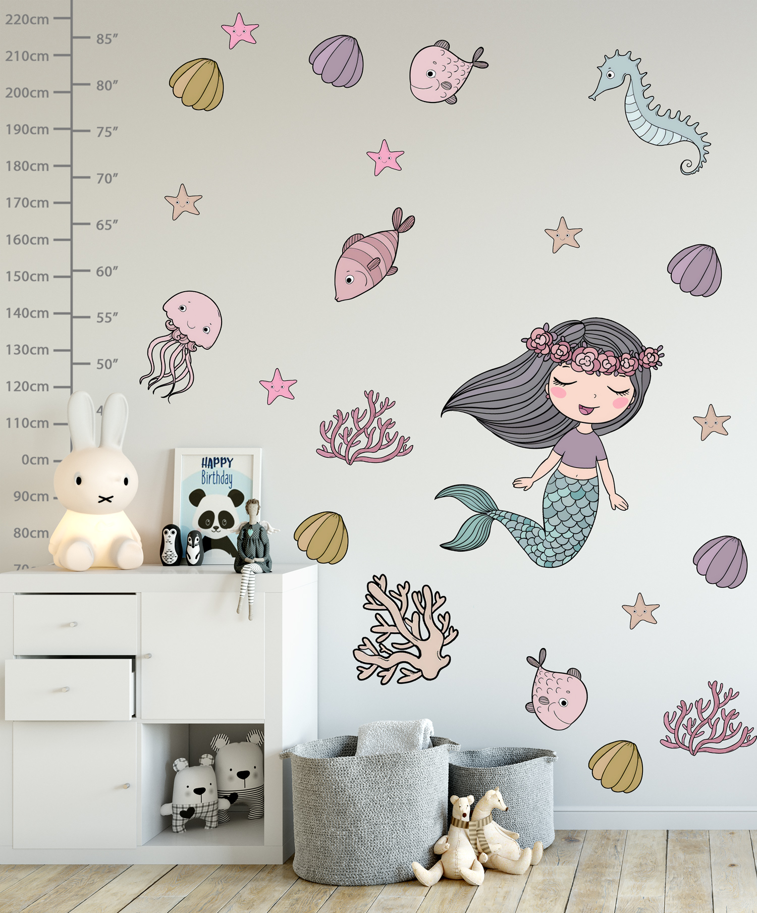 Mermaid Ariel Removable Wall Decal 2 Mermaid Ariel Removable Wall Decal
