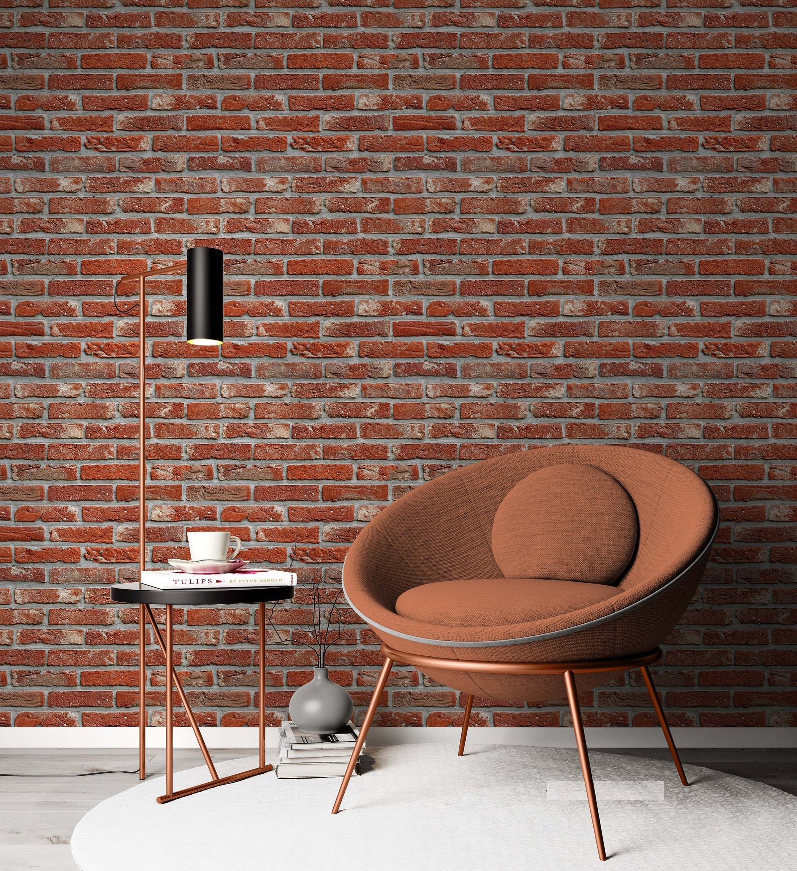 Red Brick Wall Background Construction Removable Wallpaper 1 Red Brick Wall Background Construction Removable Wallpaper