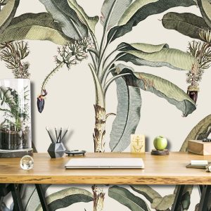 Floral Tropical Palm Trees Exotic Plant Removable Wallpaper