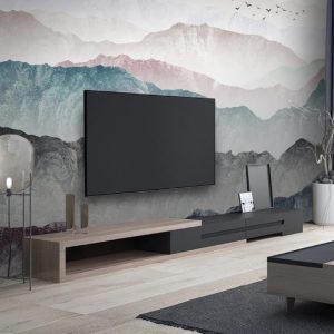 Landspace Mountains Artistic Design Removable Wallpaper