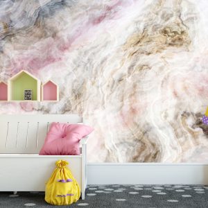 Soft Colorful Smoke Contemporary Wallpaper