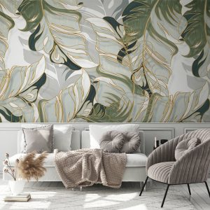 Leaf Abstract Modern Design Removable Wallpaper