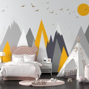 Mountain Triangle Lines Modern Design Removable Wallpaper