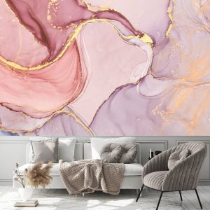 Pink Marble Abstract Removable Wallpaper