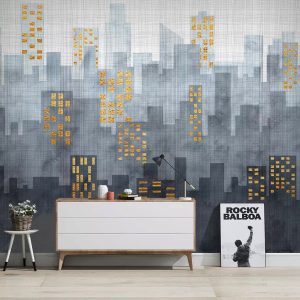 Modern Simple City Architecture Cityscape Removable Wallpaper