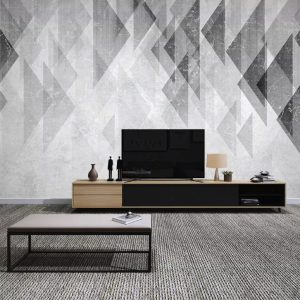 Monochrome Geometric Trigon Modern Removable Wallpaper