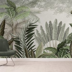 Tropical Forest Tree Leafs Removable Wallpaper