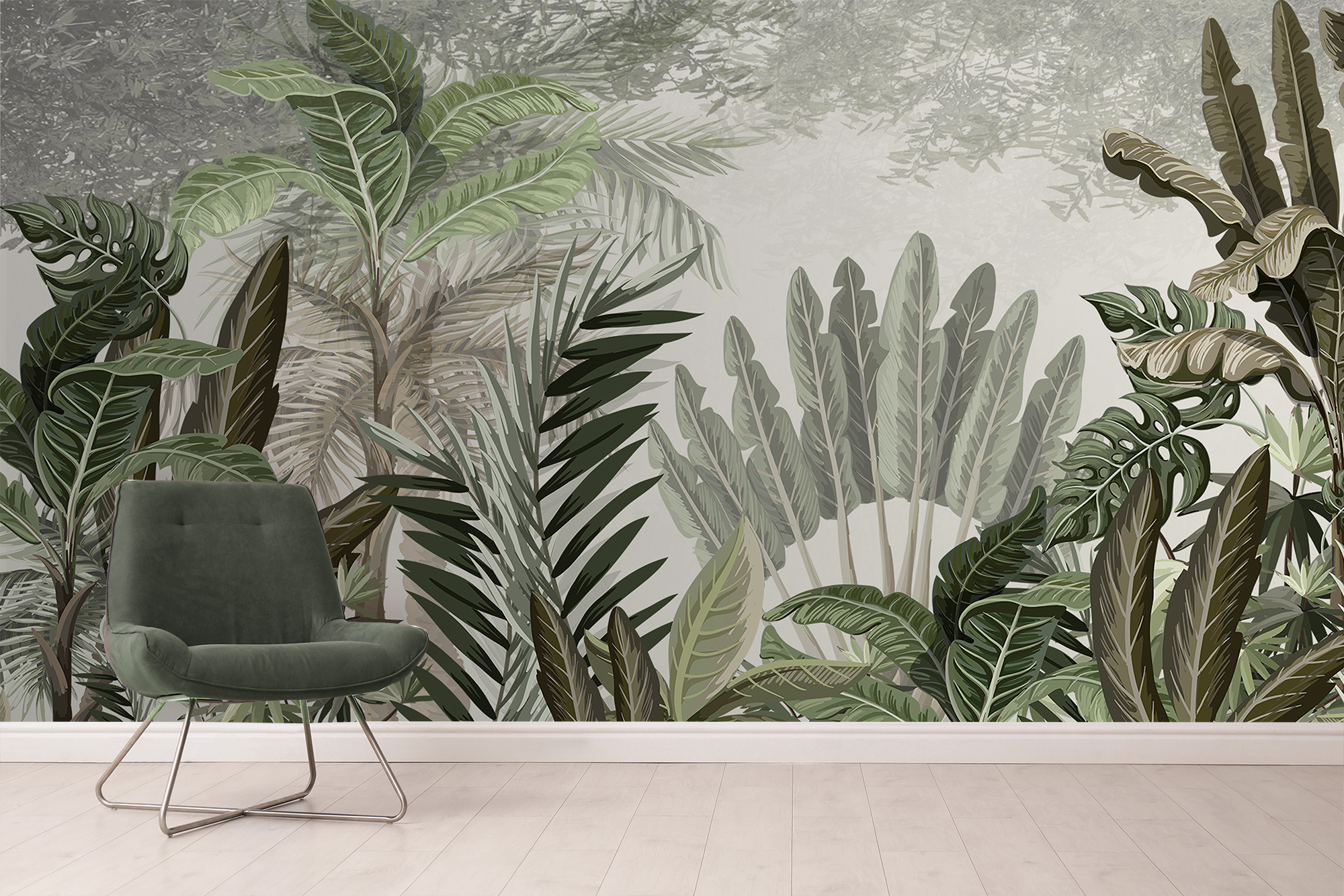 Tropical Forest Tree Leafs Removable Wallpaper 3 Tropical Forest Tree Leafs Removable Wallpaper