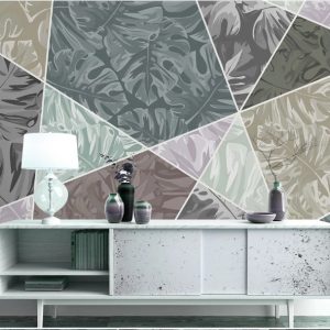 Watercolor Geometric Triangle and Trapezoid Shapes Removable Wallpaper