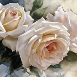 3D White Rose Nordic REMOVABLE Wallpaper