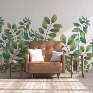 Green Leaves Garden Plants Background Removable Wallpaper